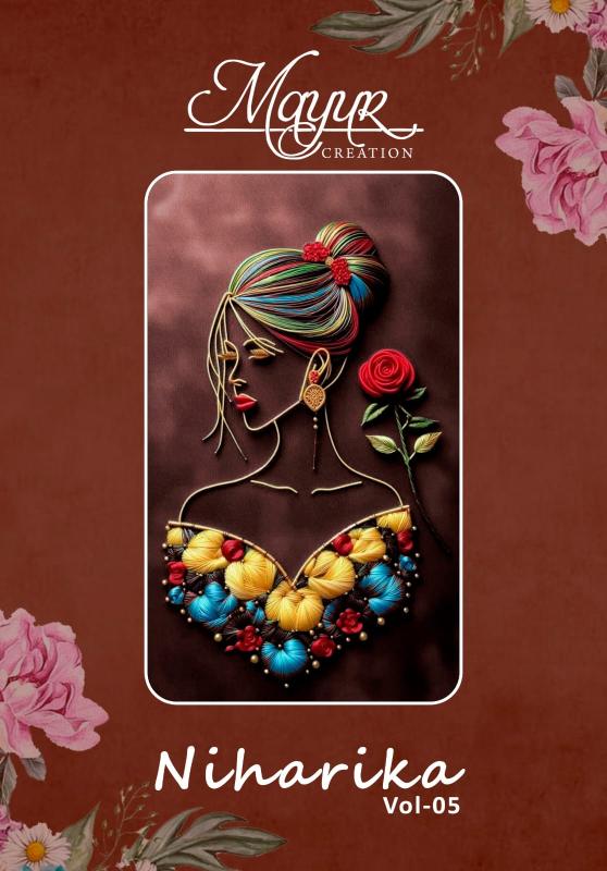 Mayur niharika vol-5 printed dress materials wholesalers